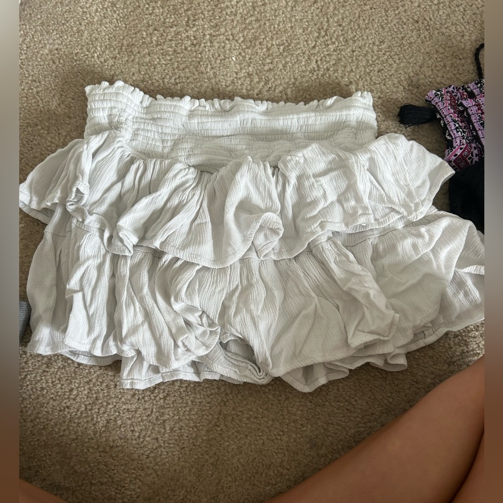 White Ruffled Women's Skirt
